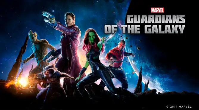 Poster for the movie Guardians of the galaxy