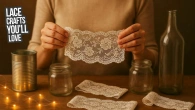 7 lace ideas that will win your heart! Watch and see for yourself! Lace decor, lace crafts