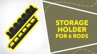 Storage holder for 6 rods