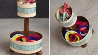 Tin Can Crafts - Double-Tiered Stand/ Organizer