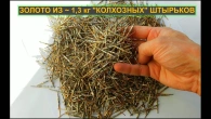 ЗОЛОТО ИЗ ~ 1300 ГРАММ "КОЛХОЗНЫХ ШТЫРЬКОВ"!