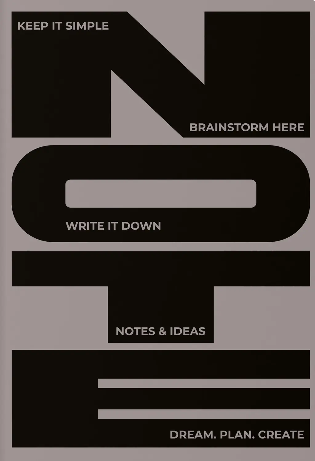 Обкладинка "Блокнот «Notes & Ideas» сірий"