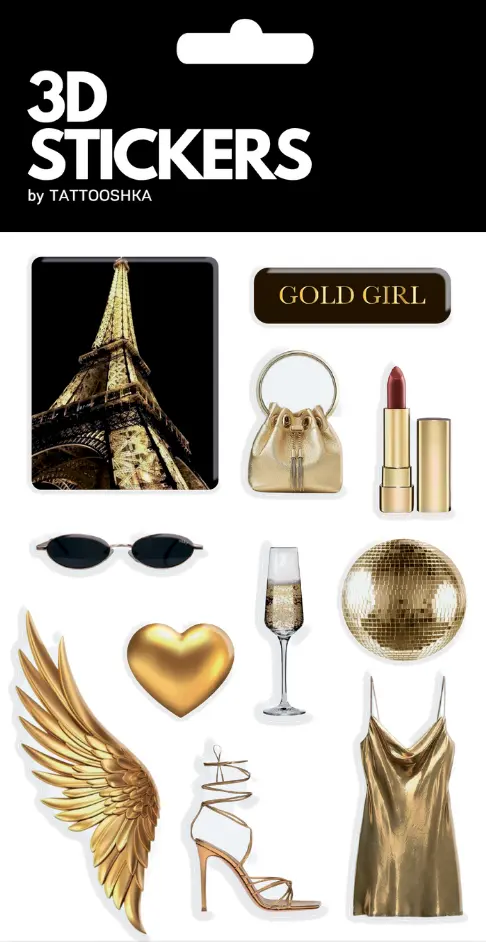 3D стікери «Golden Glam»