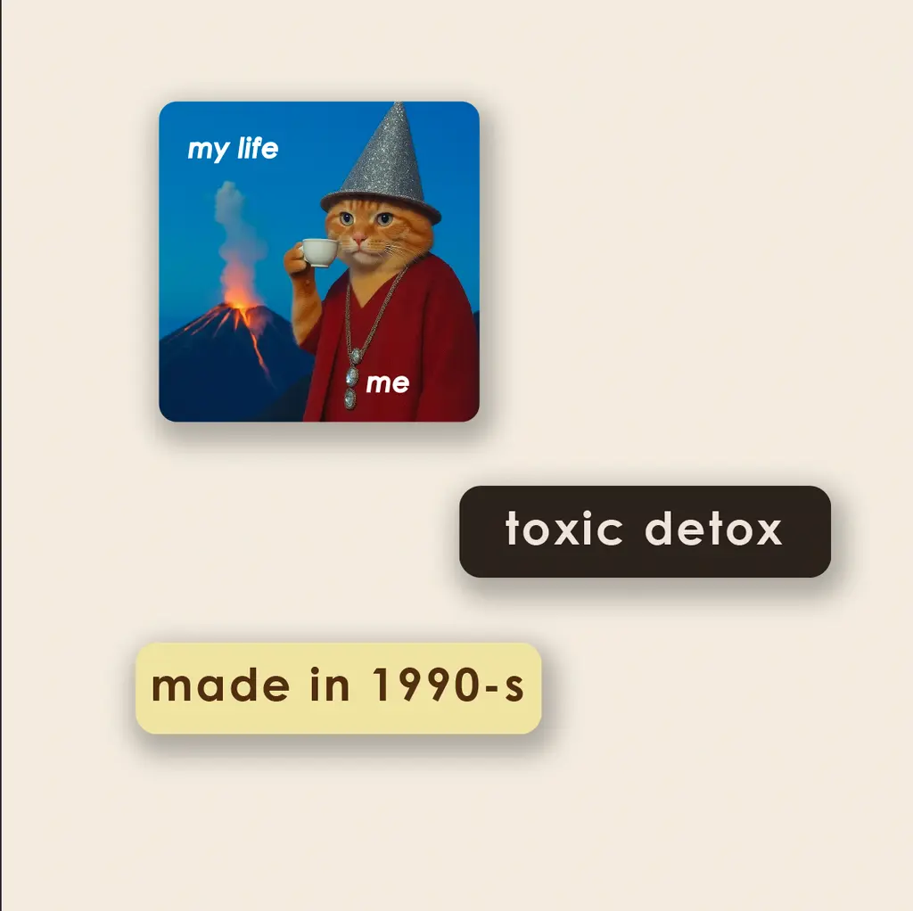 Обкладинка "Набір 3Д стікерів «Toxic detox»"