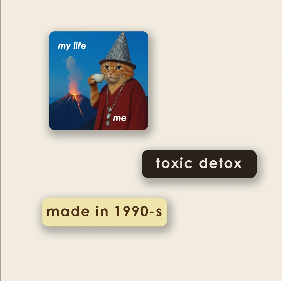 Набір 3Д стікерів «Toxic detox»