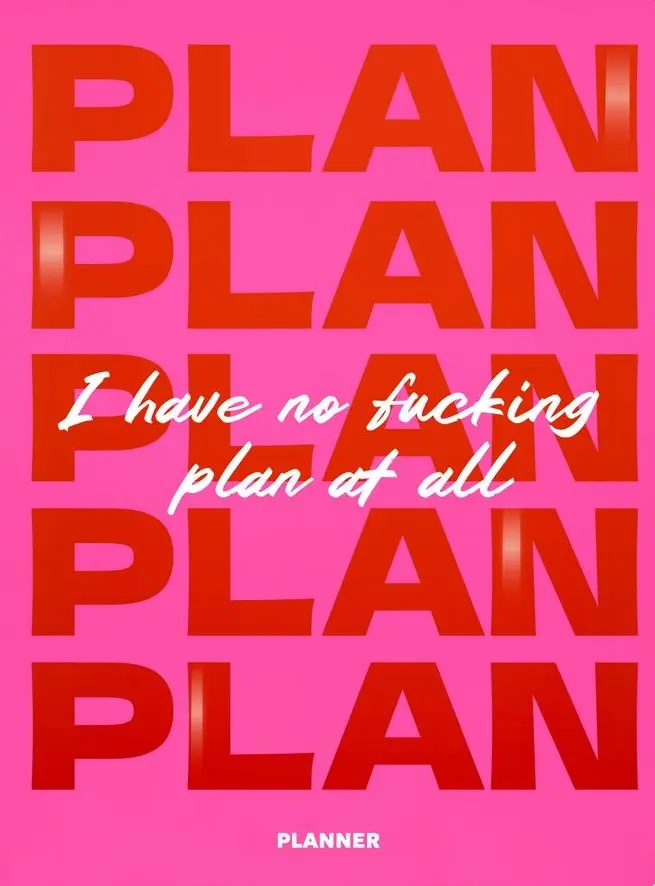 Обкладинка "Блокнот для планування «I HAVE NO PLAN AT ALL» рожевий"