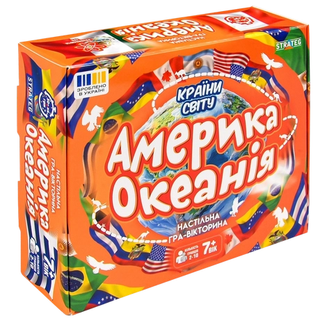 Настільна гра «Країни світу. Америка та Океанія»