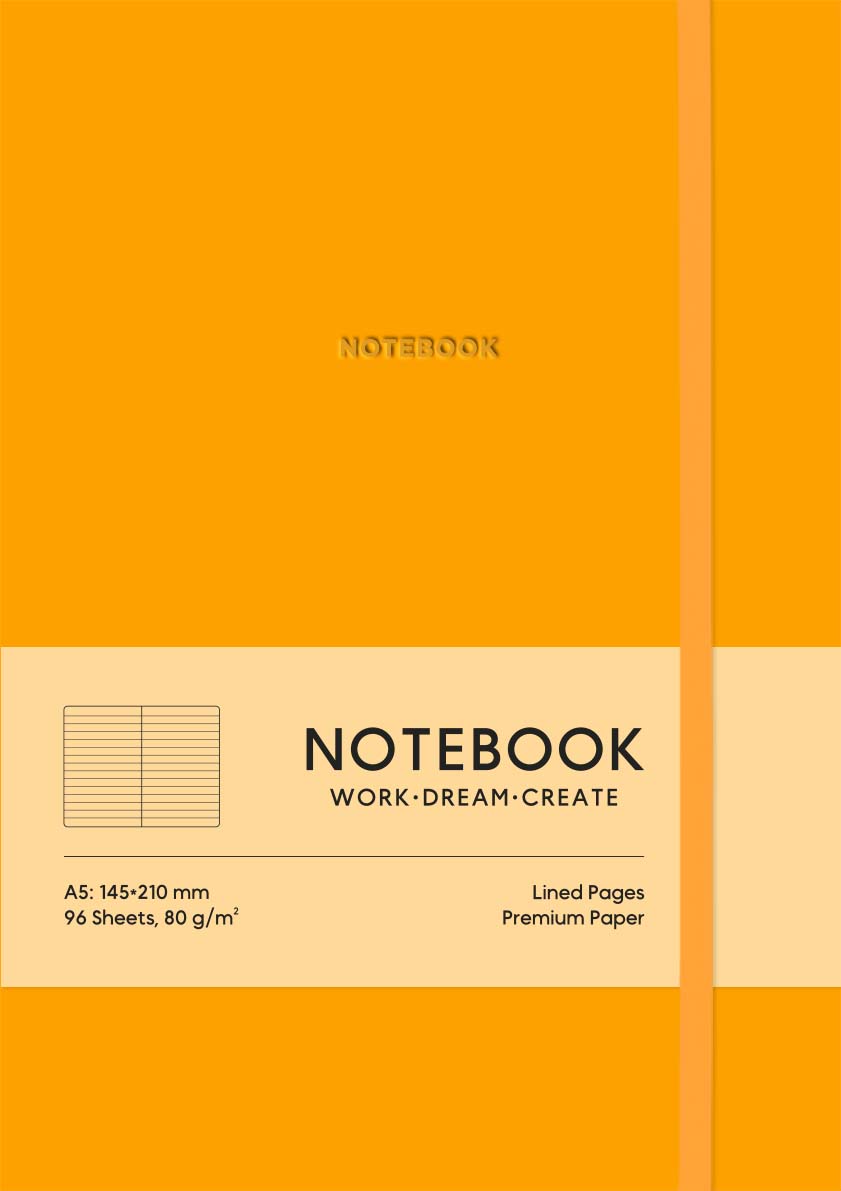 Блокнот "Notebook" у лінію (помаранчевий)