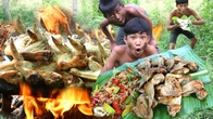 Survival Cooking Chicken Wings in the Wild | Primitive Boy's Authentic Wilderness Recipe!
