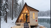 I Spent 50 Days Building a Cabin in Snowy Isolation