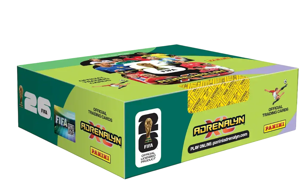 Обкладника "Коробочка з 24-ма пакетиками карток Panini Adrenalyn XL FIFA WC 2026" Обкладинка "Коробочка з 24-ма пакетиками карток Panini Adrenalyn XL FIFA WC 2026"
