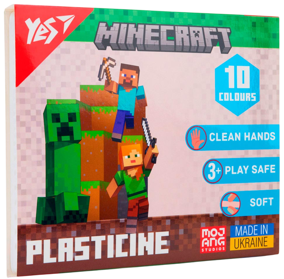 Пластилін Yes 10 кольорів Minecraft