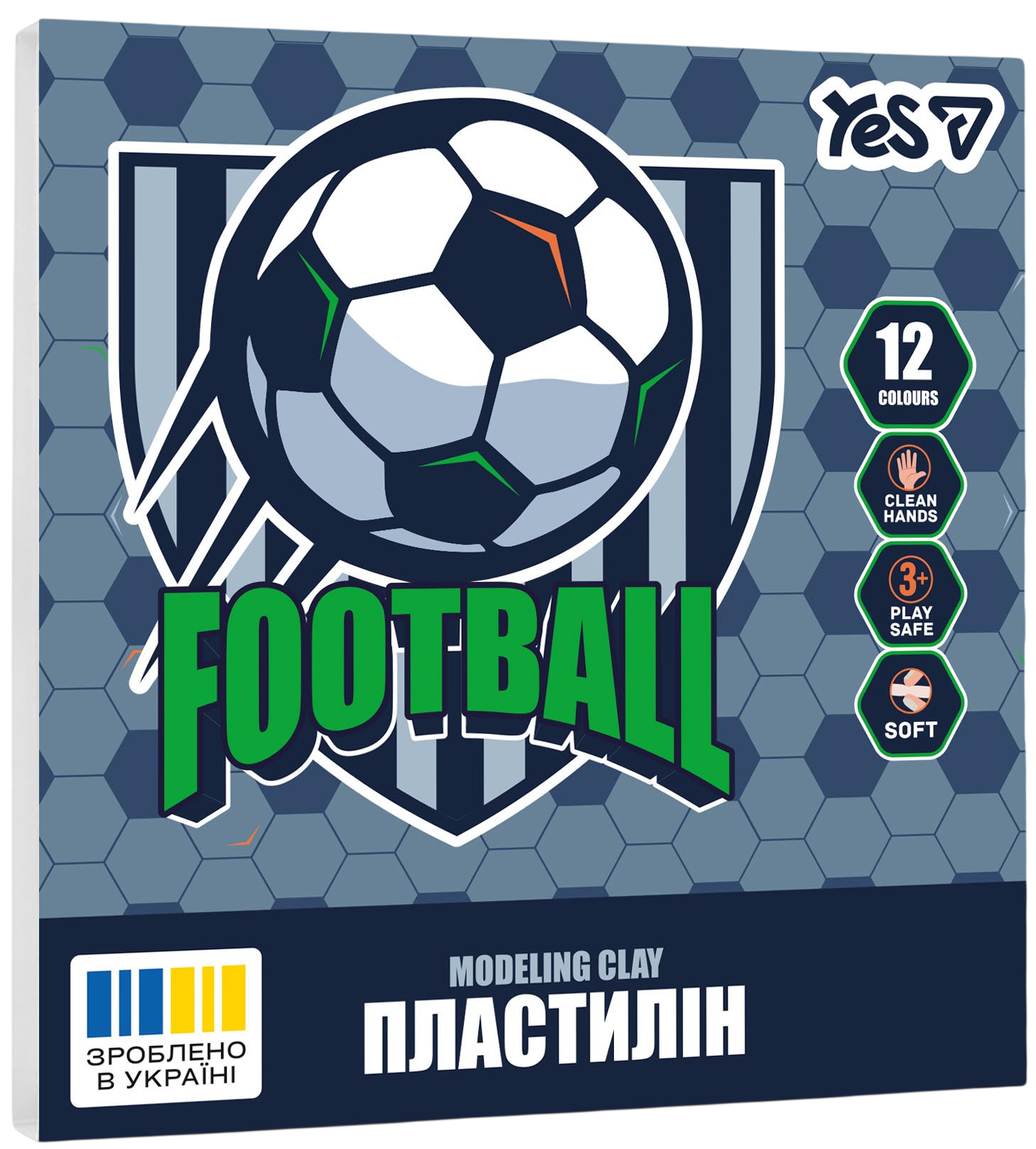 Пластилін Yes 12 кольорів Football