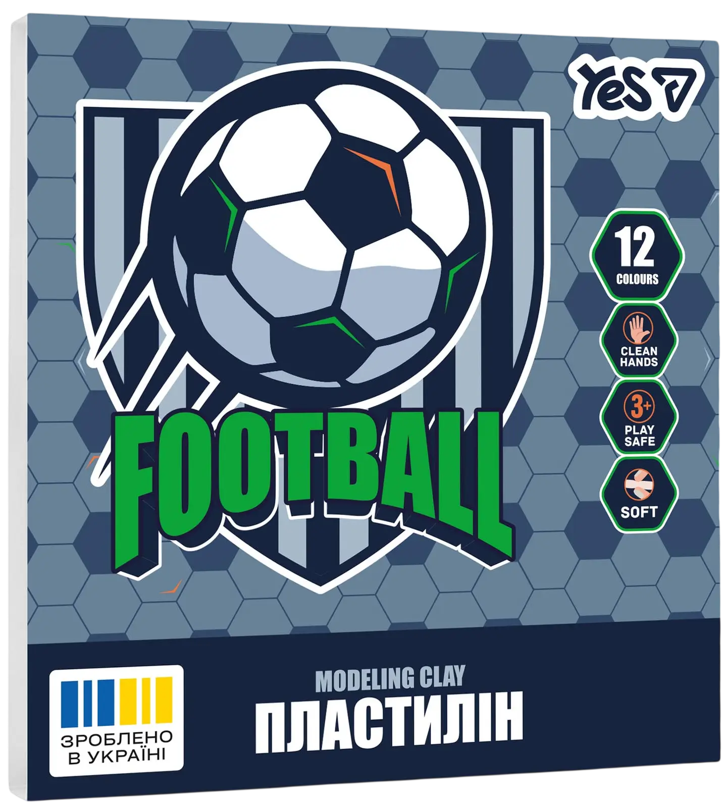Пластилін Yes 12 кольорів Football