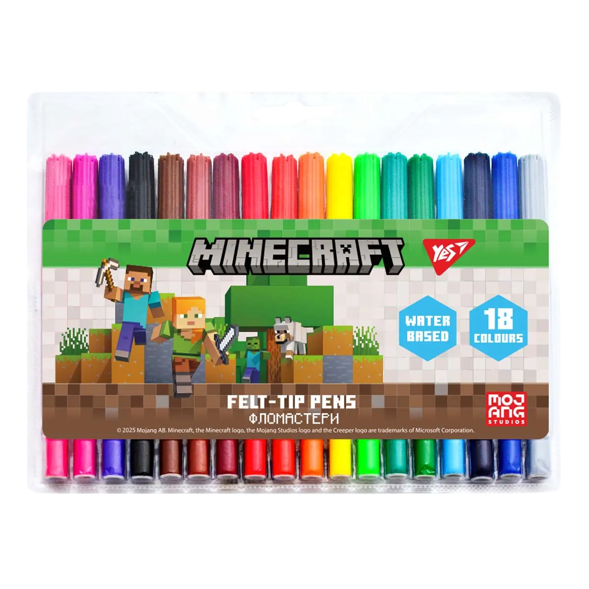 Фломастери Yes 18 кольорів Minecraft