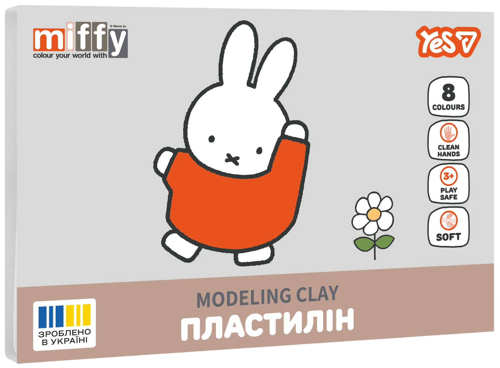 Пластилін Yes 8 кольорів Miffy