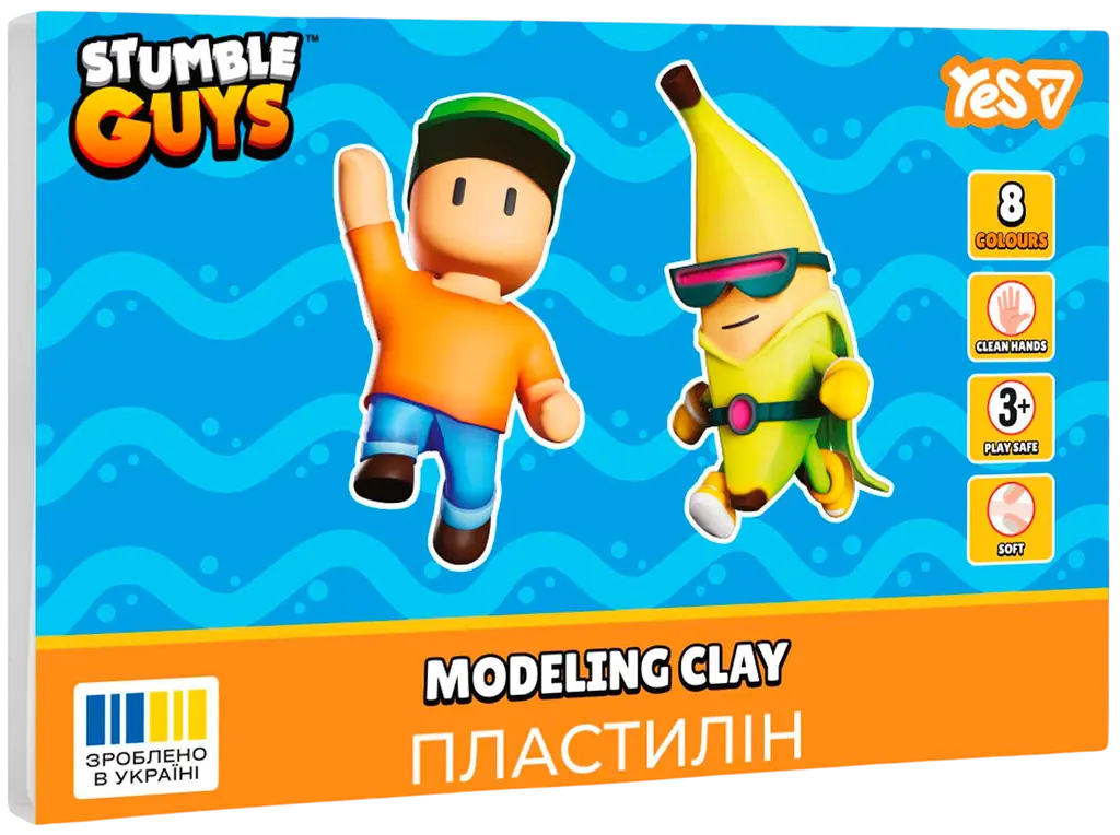 Обкладинка "Пластилін Yes 8 кольорів Stumble Guys"