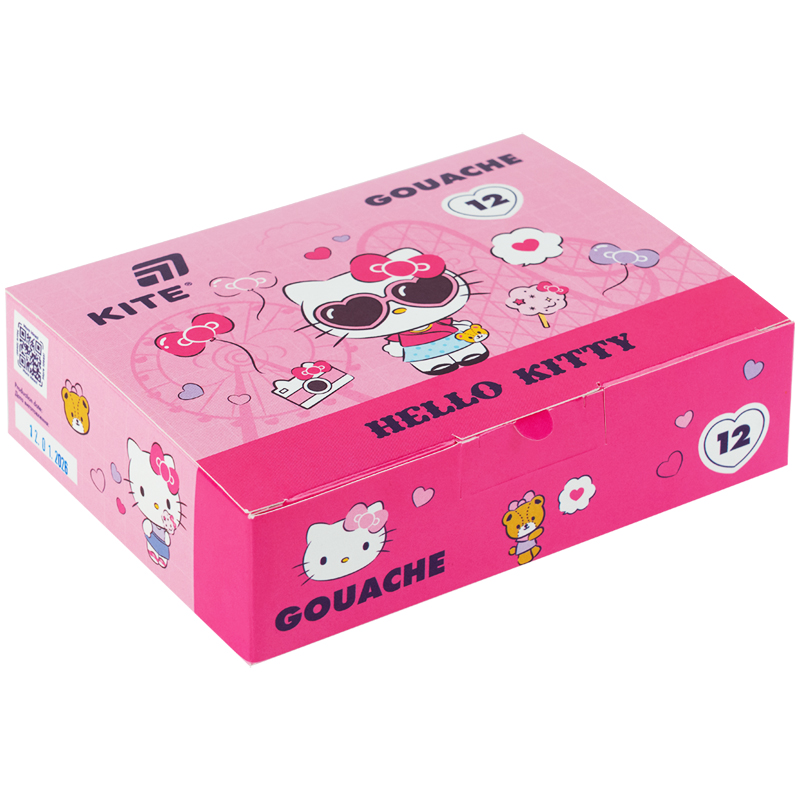 Гуаш Kite Hello Kitty, 12 кольорів