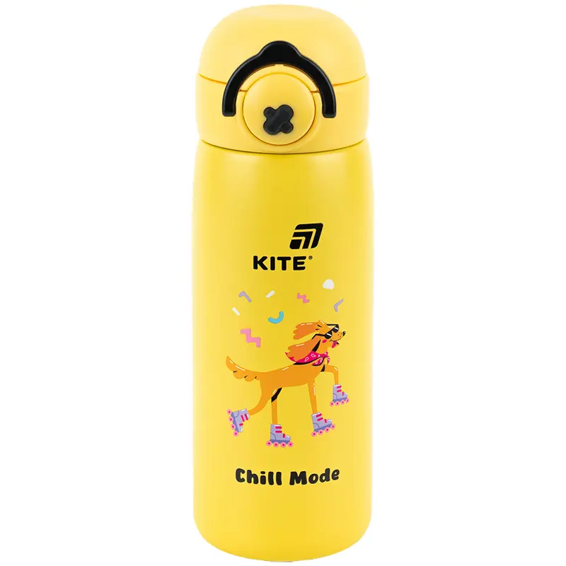 Термос з кнопкою Kite, Chil mode, 430 мл (жовтий)