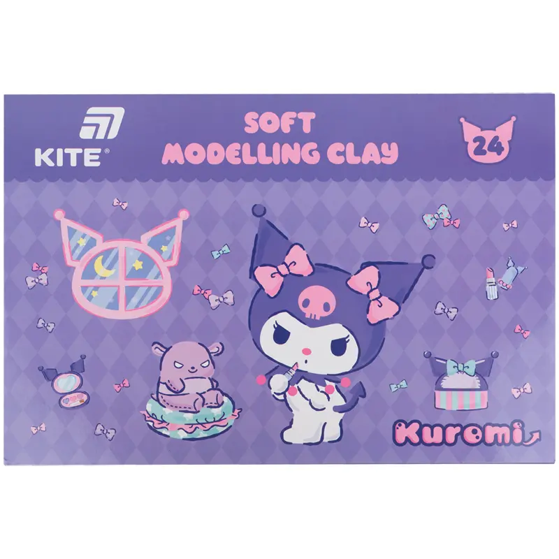 Пластилін восковий Kite Kuromi (24 кольори, 480 г)