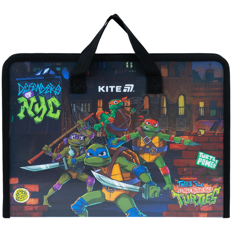 Папка-портфель на блискавці Kite Ninja Turtles (1 відділення,...