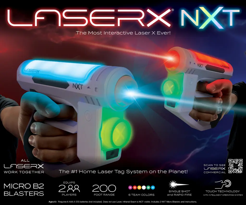 Обкладника "Ігровий набір для лазерних боїв – Laser X NXT Micro для двох гравців" Обкладинка "Ігровий набір для лазерних боїв – Laser X NXT Micro для двох гравців"