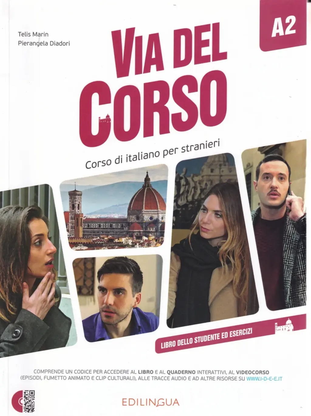 Обкладинка "Via Del Corso A2 Libro dello studente ed esercizi CD audio (2) + DVD"