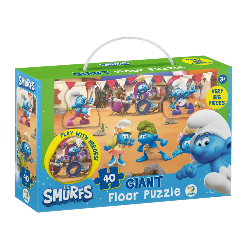 Великий пазл на підлогу «The Smurfs. Музика грає»