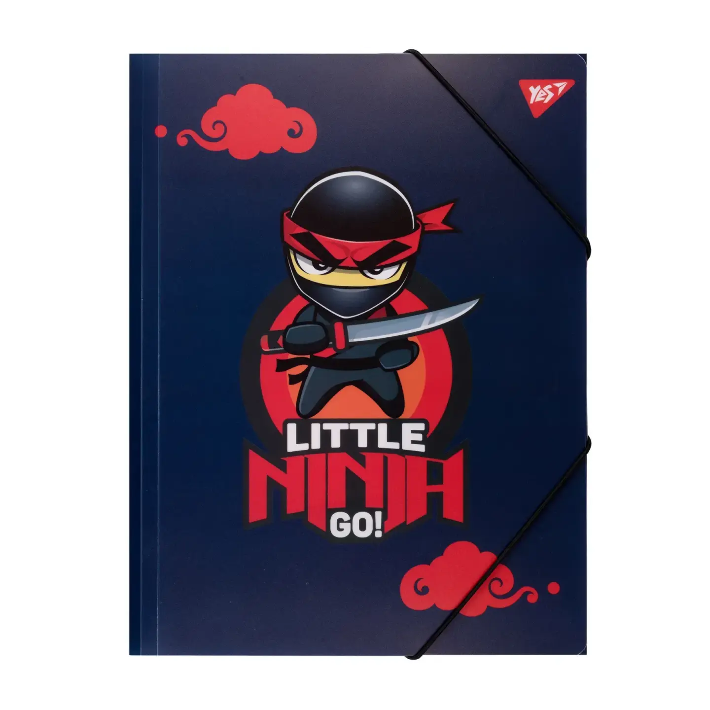 Папка YES A4 на гумці Ninja, синя