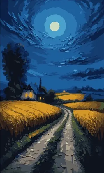 Картина за номерами SANTI Українські степи, 30*50 см, LED підсвітка