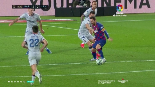 22-й тур. Барселона — Леванте. 2:1 Обзор матча