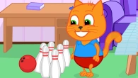 Cats Family in English - Home Bowling Cartoon for Kids