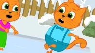 Cats Family in English - Ice Cartoon for Kids