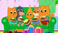 Cats Family in English - Birthday Cat Cartoon for Kids