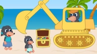 Benny Mole and Friends - Excavator Found Pirate Treasures Cartoon for Kids