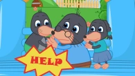 Benny Mole and Friends - Babies Mole Helping Daddy Out of the Ball Pool Cartoon for Kids