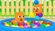 Cats Family en Français - Piscine Avec Boules Arc-en-ciel Dessin Animé 2020 en Français