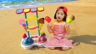 Boram Pretend Play Selling SAND in Ice Cream Toy Shop